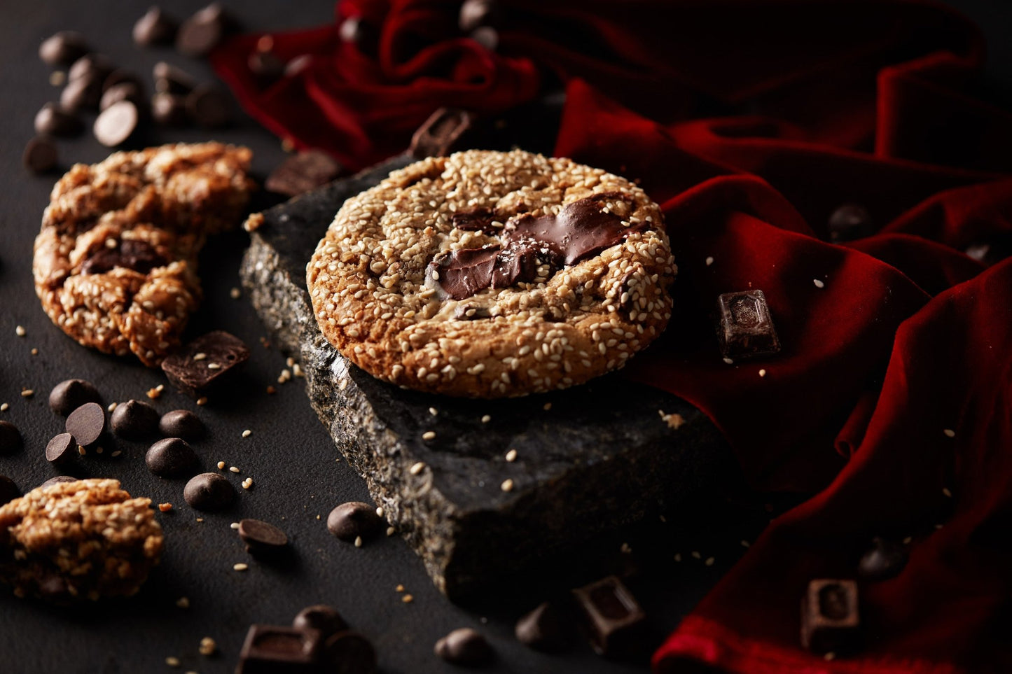 Kindness Cookie: 3 Tahini Olive Oil Choc Chunk Biscuits (Vegan) - She means Biscuits